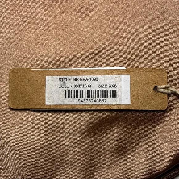 SKIMS Stretch Satin Square Neck Bra in Desert Clay - Picture 3 of 5